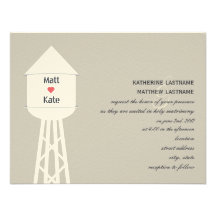 Invitación del boda de la torre de agua