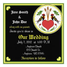 Invitación del boda - de largo, maleficio feliz de