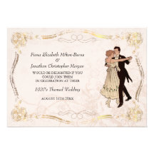 invitación del boda de los pares del baile del vin