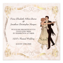 invitación del boda de los pares del baile del vin