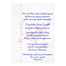Invitación del boda de papel del cuaderno de las h
