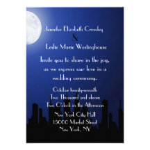 Invitación del boda de Scape de la ciudad de la no