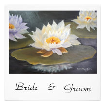 INVITACIÓN DEL BODA DE WATERLILIES