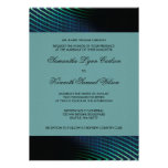 Invitación del boda del azul de pavo real