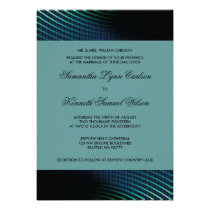 Invitación del boda del azul de pavo real invitaciones