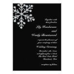 Invitación del boda del copo de nieve del invierno