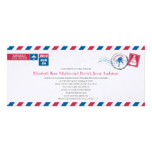 Invitación del boda del correo aéreo de BERMUDAS
