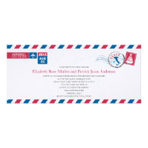 Invitación del boda del correo aéreo de ITALIA