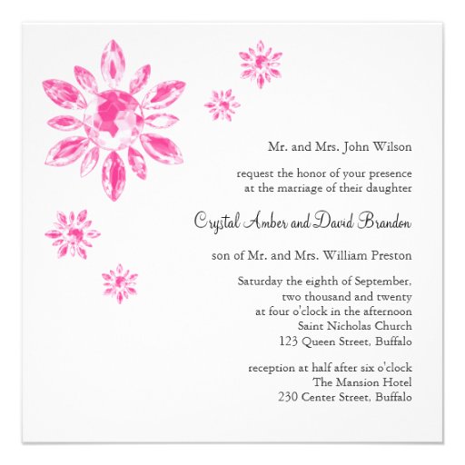 Invitación del boda del cristal (white)
