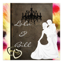 Invitación del boda del cuento de hadas del vintag
