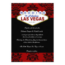 Invitación del boda del damasco de Viva Las Vegas