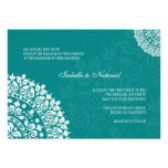 Invitación del boda del damasco del trullo