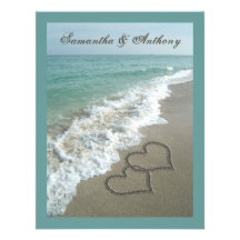 Invitación del boda del destino de la playa de Hea