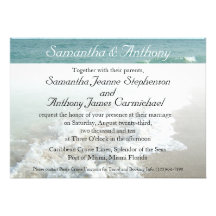 Invitación del boda del destino de la playa, resac