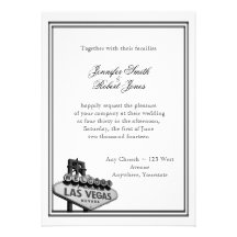 Invitación del boda del destino de Las Vegas