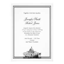 Invitación del boda del destino del Washington DC