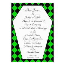 Invitación del boda del ébano de Damier (cal)