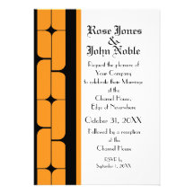 Invitación del boda del ébano de Schizm (naranja)