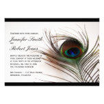 Invitación del boda del encanto de la pluma del pa invitaciones