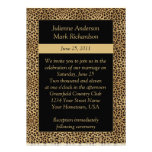 Invitación del boda del estampado leopardo