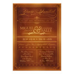 Invitación del boda del estilo del poster del país