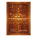 Invitación del boda del estilo del poster del país
