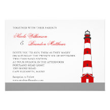 Invitación del boda del faro