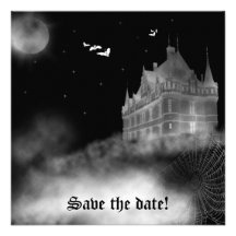 Invitación del boda del gótico del vampiro del cas