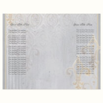 Invitación del boda del gris de Fleur di Lys Damas folletos