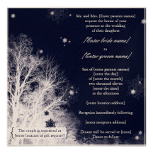 Invitación del boda del invierno