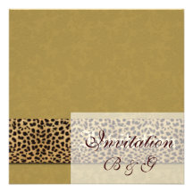 Invitación del boda del leopardo