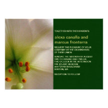Invitación del boda del lirio blanco
