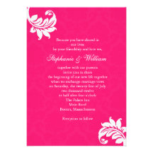 Invitación del boda del monograma del damasco de l