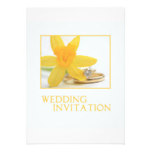 Invitación del boda del narciso y del anillo