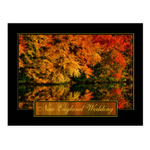 Invitación del boda del otoño de Nueva Inglaterra Postal