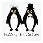 Invitación del boda del pingüino