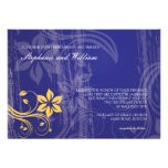 Invitación del boda del remolino del azul y del am