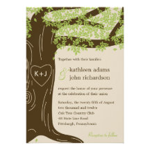 Invitación del boda del roble