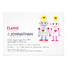 Invitación del boda del robot