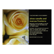 Invitación del boda del rosa amarillo