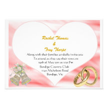 Invitación del boda del rosa del corazón del amor
