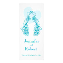 Invitación del boda del trullo de dos Peafowl