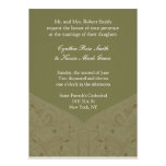 Invitación del boda del verde del tono de la tierr