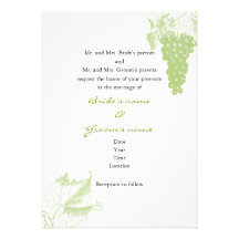 Invitación del boda del viñedo