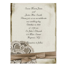 Invitación del boda del vintage postal