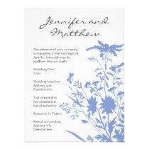Invitación del boda del Wildflower 5.5x7.5 invitaciones