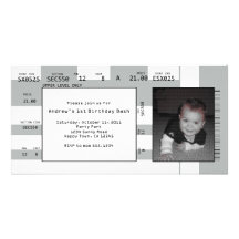 Invitación del boleto de los deportes tarjeta con foto personalizada