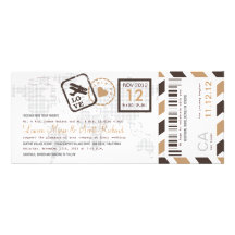 Invitación del boleto del correo aéreo del documen