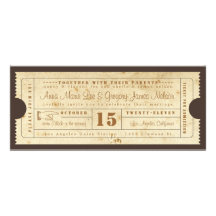 Invitación del boleto del vintage