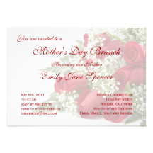 Invitación del brunch del día de madre